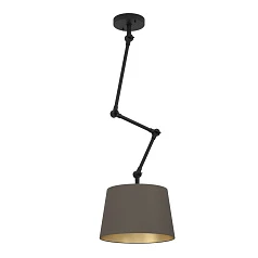 купить 390198 Настенно-потолочный светильник PISTUNIO, 1x40W(E27), сталь, черн, текстиль, капучино, золотистый в Краснодаре