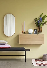 стильные БАНКЕТКА С ПОДУШКОЙ HUBSCH, ДЕРЕВО/МЕТАЛЛ ЧЕРНЫЙ в Краснодаре