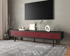 купить красивый Комод с четырьмя ящиками под TV "Emerson" арт EM06/red/L в Краснодаре