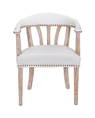 Мягкий стул с подлокотниками Tanner White Leather на заказ в Краснодаре