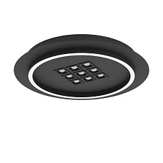 901191 Светодиодный потолочный светильник с регул тем-ры света BALAZOTE, 1X20,5W 9X0,9W(LED), ?380, 2700-6500K, 2300lm, сталь, черный/пластик, белый в интерьере в Краснодаре