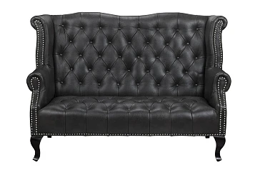 купить красивый Кожаный дизайнерский диван лофт Royal Sofa Black в Краснодаре