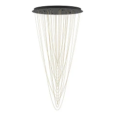 купить красивые 390355 Люстра диммируемая TREPUCO, 8X5,4W (LED), 3000K, 4080lm, ?780, сталь, черный/сталь, латунь в Краснодаре