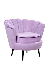 заказать Низкое кресло ракушка Pearl Purple на черных ножках в Краснодаре