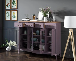 красивый Комод-витрина Leontina Lavanda арт ST9363L на заказ в Краснодаре