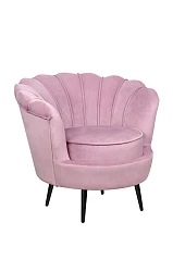 Кресло ракушка Pearl Pink на черных ножках в Краснодаре