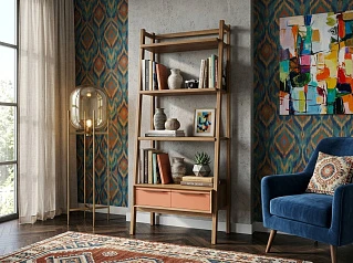 Узкий стеллаж "Бруни (Bruni)" с двумя ящиками арт BR30/2012 в Краснодаре