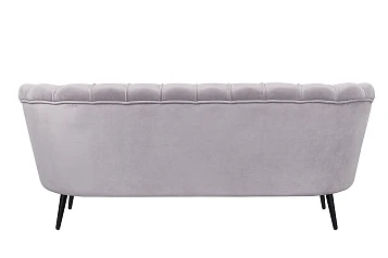 Дизайнерский диван для гостиниц Pearl Triple Grey на черных ножках в Краснодаре