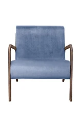 заказать Низкое кресло с деревянными подлокотниками Mody Sky цвет синий в Краснодаре