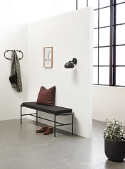 красивые БАНКЕТКА С ПОДУШКОЙ HUBSCH, ДЕРЕВО/МЕТАЛЛ ЧЕРНЫЙ в интернет-магазине в Краснодаре