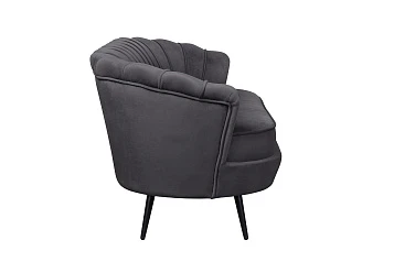 купить Диван ракушка для гостиниц Pearl Triple Black на черных ножках в Краснодаре