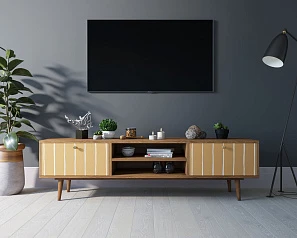 купить красивый Комод "Berber" с нишей низкий под TV принт 43 арт BB49/Print_43 в Краснодаре