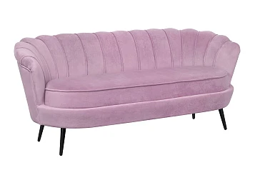 Диван ракушка Pearl Triple Pink на черных ножках в интернет-магазине в Краснодаре
