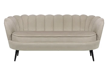 Диван ракушка для гостиниц Pearl Triple Taupe на черных ножках на заказ в Краснодаре