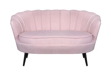 красивый Диван ракушка Pearl Double Pink на черных ножках в Краснодаре