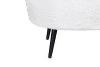 заказать Низкое кресло ракушка Pearl цвет белый на черных ножках в Краснодаре
