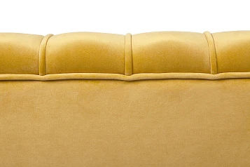 Дизайнерский диван Pearl Double Yellow на черных ножках в Краснодаре