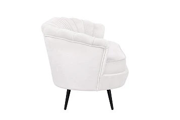 Диван ракушка Pearl Triple Beige на черных ножках в интернет-магазине в Краснодаре