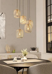 901125 Люстра ROMAZZINA, 5X40W (E27), ?500, сталь, песочный на заказ в интернет-магазине в Краснодаре