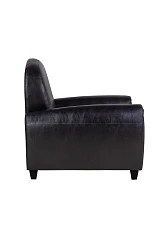 заказать Кресло кожаное широкое Flog черное в Краснодаре