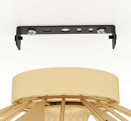 купить 43908 Потолочный светильник CARLTON, 1X60W (E27), ?470, сталь, золотой в Краснодаре