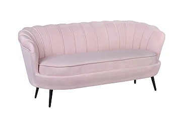 Дизайнерский диван Pearl Triple Pink на черных ножках в интернет-магазине в Краснодаре