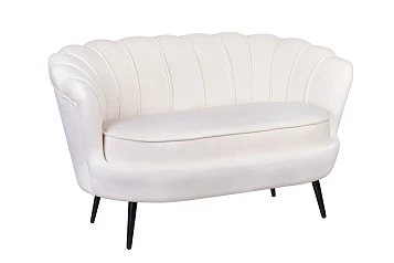 Диван ракушка Pearl Double Beige на черных ножках в интернет-магазине в Краснодаре