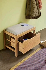 купить БАНКЕТКА BIFI HUBSCH, СВЕТЛО - СЕРЫЙ / НАТУРАЛЬНЫЙ в Краснодаре