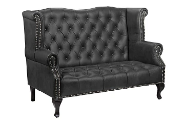 купить стильный Кожаный дизайнерский диван лофт Royal Sofa Black в Краснодаре