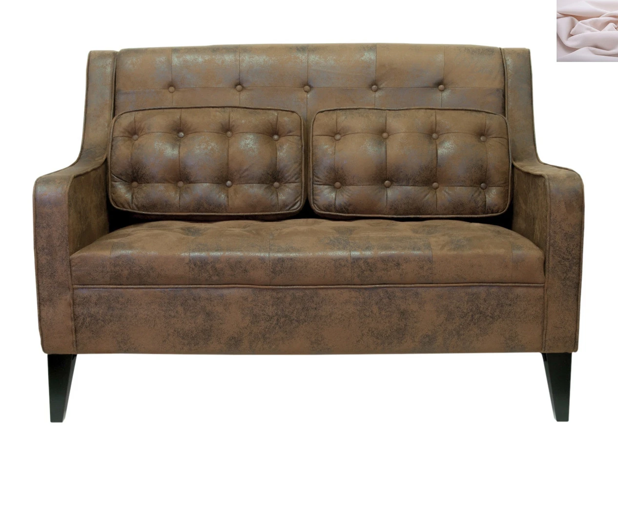 купить стильный Дизайнерский двухместный диван Hublon розовый в интернет-магазине в Краснодаре