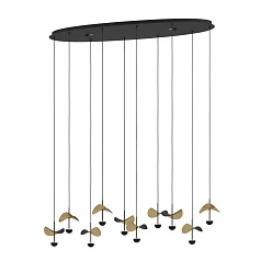 купить красивые 390342 Люстра диммируемая DRACERA, 10X2,3W (LED), 3000K, 2800lm, L1120, B330, H1500, сталь, черный/сталь, черный, золотой в интернет-магазине в Краснодаре