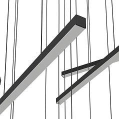 красивые 390351 Люстра диммируемая LINDOZA, 12X8,4W (LED), 3000K, 12000lm, ?780, сталь, черный/пластик, белый в Краснодаре