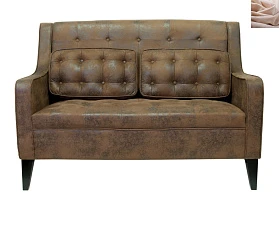 Прямой двухместный диван Hublon бежевый в интерьере в Краснодаре