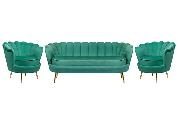 купить Комплект кресел и дивана ракушка Pearl Triple Green V2 в интернет-магазине в Краснодаре