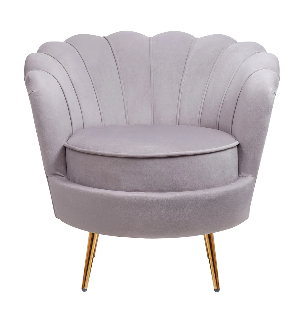 Низкое кресло ракушка Pearl Grey в интерьере в Краснодаре