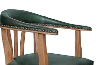 заказать Мягкий стул с подлокотниками Tanner Green Leather в интернет-магазине в Краснодаре