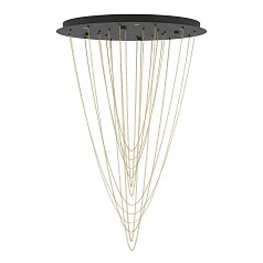 заказать 390354 Люстра диммируемая TREPUCO, 6X5,4W (LED), 3000K, 3060lm, ?580, сталь, черный/сталь, латунь в интернет-магазине в Краснодаре