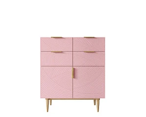 купить Большой комод с четырьмя ящиками и дверками "Line" LN17/GR1/pink в Краснодаре