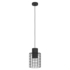 купить красивые 43625 Подвесной потолочный светильник (люстра) MILLIGAN, 1Х40W, E27, H1100, ?200, сталь, черный/белы в Краснодаре