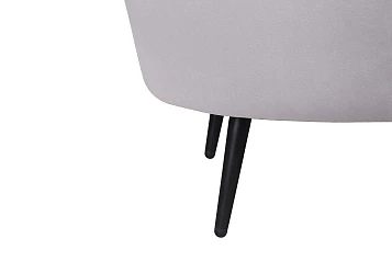 купить Дизайнерский диван для гостиниц Pearl Triple Grey на черных ножках в Краснодаре