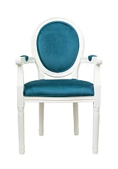 Мягкий стул с подлокотниками Volker Arm Blue and White на заказ в Краснодаре