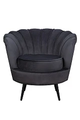 купить Низкое кресло ракушка Pearl черный V2 в интернет-магазине в Краснодаре