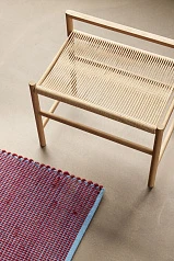 СКАМЬЯ HUBSCH, БУМАЖНЫЙ ШНУР, ДУБ FSC, НАТУРАЛЬНЫЙ на заказ в Краснодаре