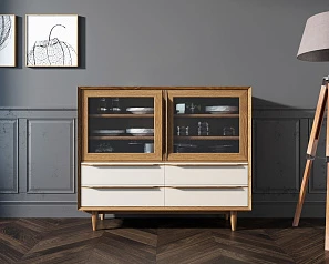 Буфет "Bruni white" низкий арт BR34WH в интерьере в Краснодаре