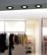 купить 33997 Встраиваемый светильник диммируемый SALICETO, 6W (LED), 4000K, 500lm, ?88, алюминий, черный в Краснодаре