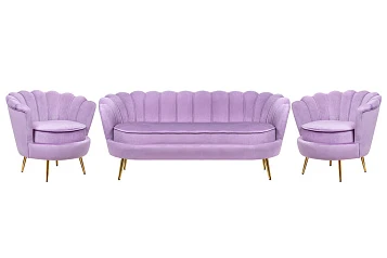 Комплект кресел и дивана ракушка Pearl Triple Purple в Краснодаре