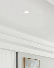 900455 Встраиваемый светильник CAROSSO, 35W (GU10), L93, B93, H25, алюминий, белый, черный в интернет-магазине в Краснодаре