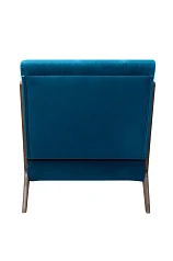 купить Низкое кресло с деревянными подлокотниками Mody Marine цвет синий в Краснодаре