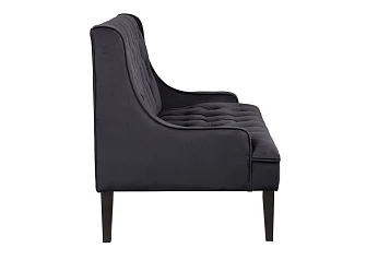 Прямой двухместный американский диван Sommet черный в Краснодаре