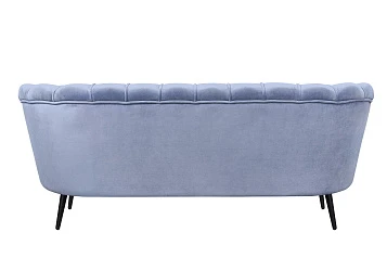 Диван ракушка для гостиниц Pearl Triple Blue на черных ножках в Краснодаре